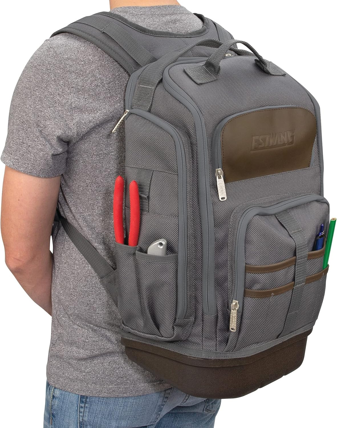Durable 20-Inch Hard Bottom Tool Backpack for Ultimate Organization