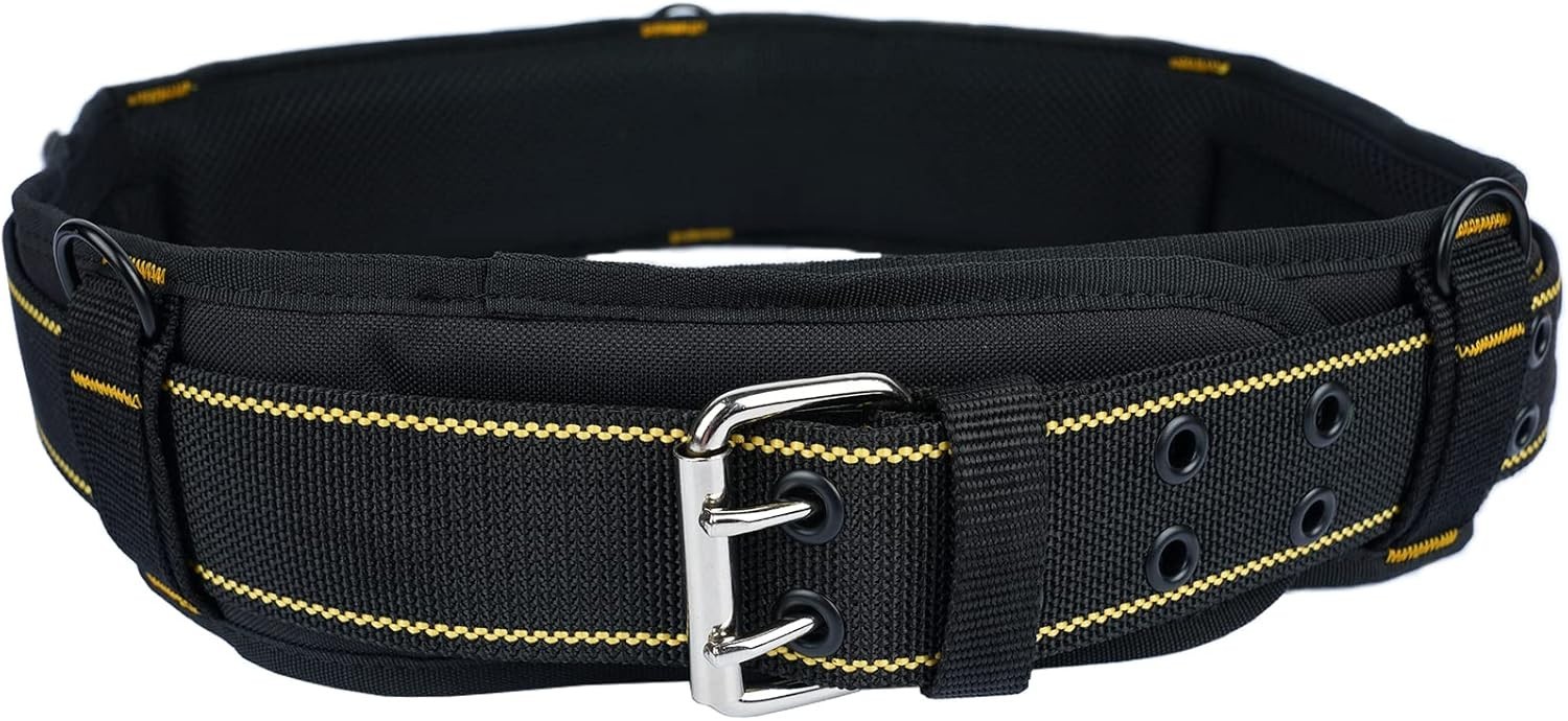 Padded Tool Belt With D Ring For Men Adjustable For 32″50″ Waists Heavyduty Work