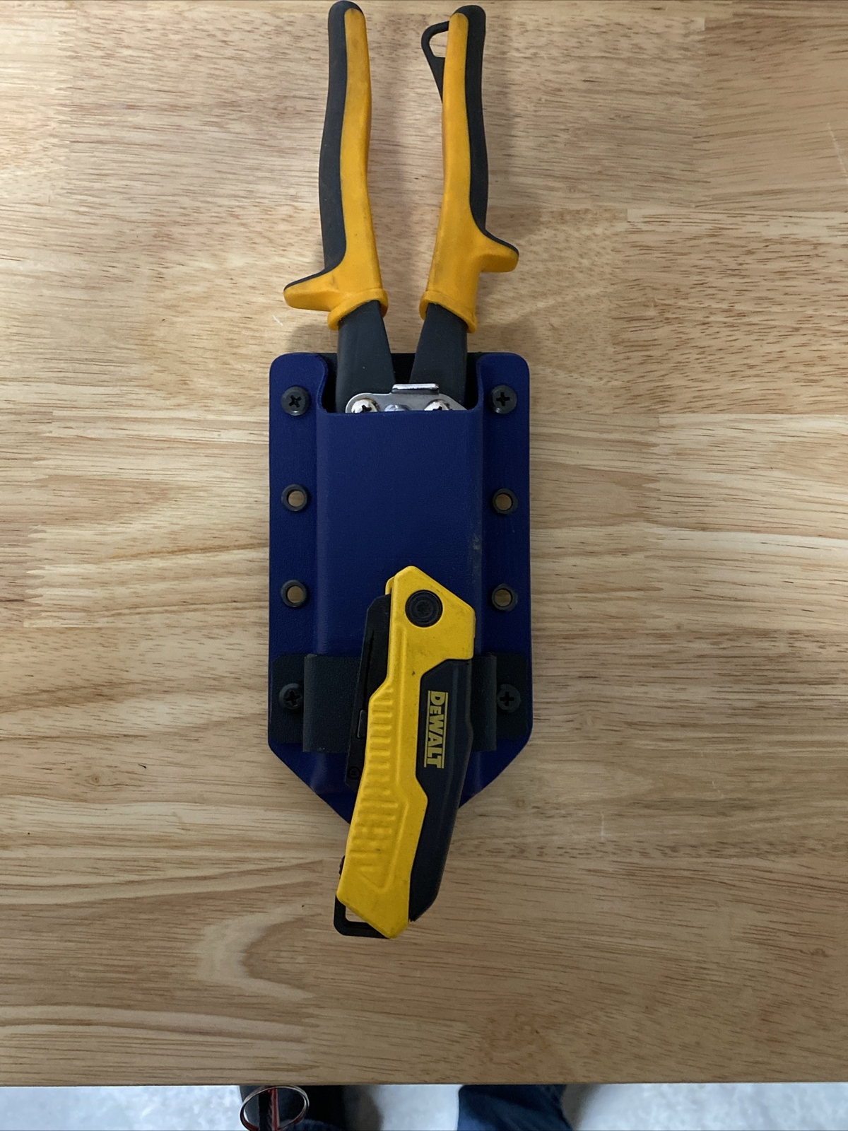 Utility knife holster and tool pouch. Cordless Drill Holster / Hanger. KYDEX.