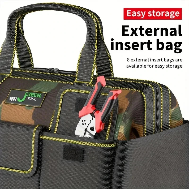 17″ Heavy Duty Tool Organizer Bag Wear-Proof Bags Mechanics Electrician Large