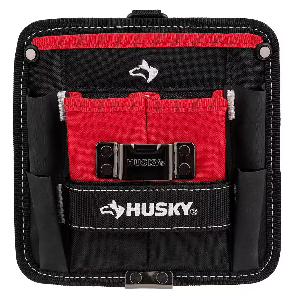 7 In. 3-Pocket Clip on Tool Belt Pouch