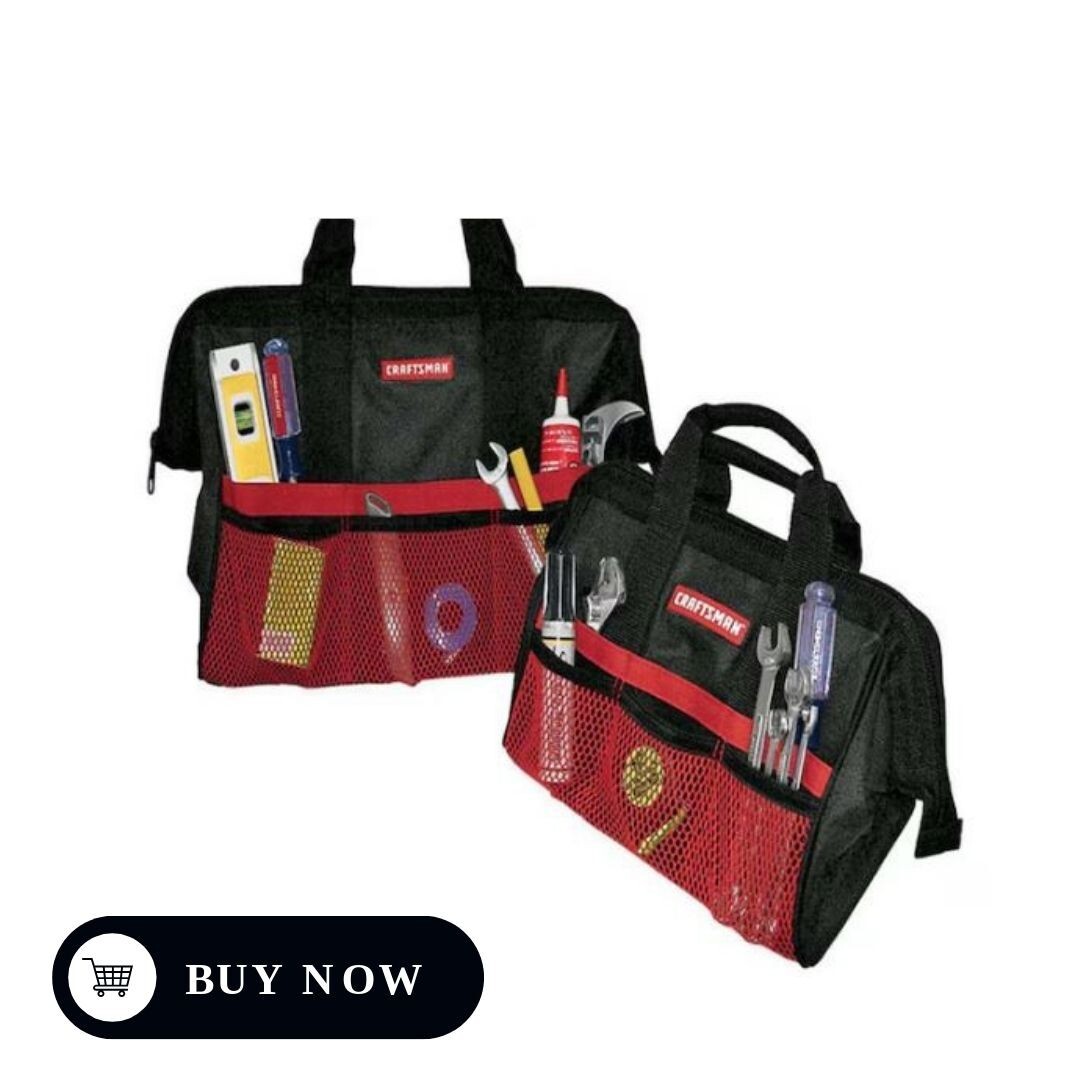 Red Polyester 12.25-in Zippered Tool Bag 2-in-1 Combo set of Tool bags _ NEW Set