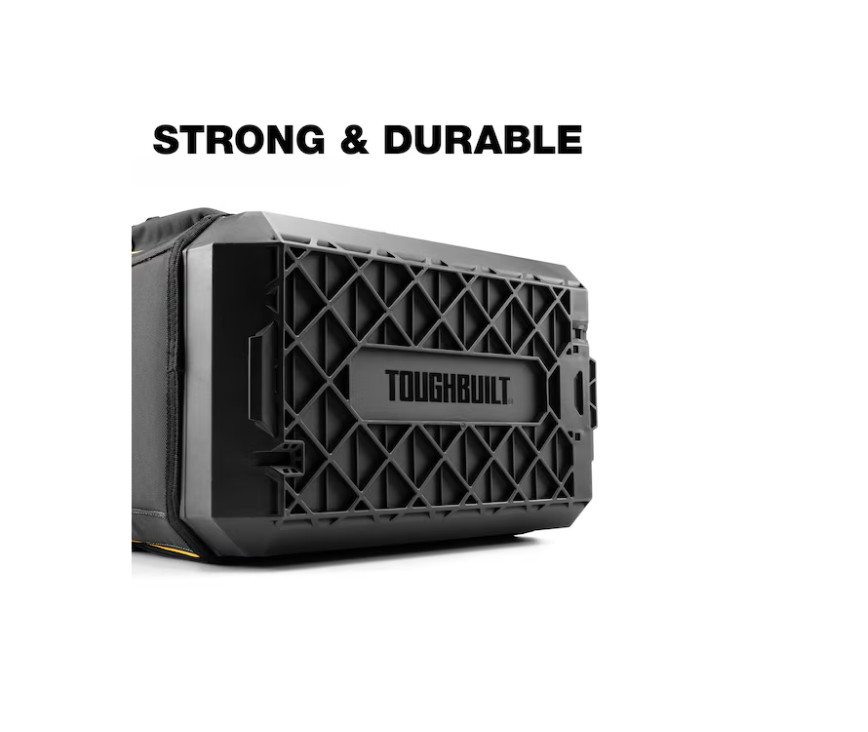 TOUGHBUILT STACKTECH Black Polyester 18-in W x 12-in D x 14.8-in L Tool tote