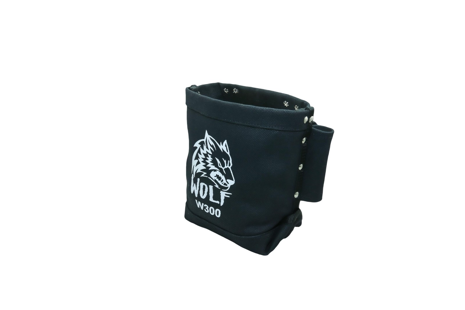 Wolf Black Canvas Tool Pouch: Heavy-Duty Tote for Tradesmen – 5″x10″x9″