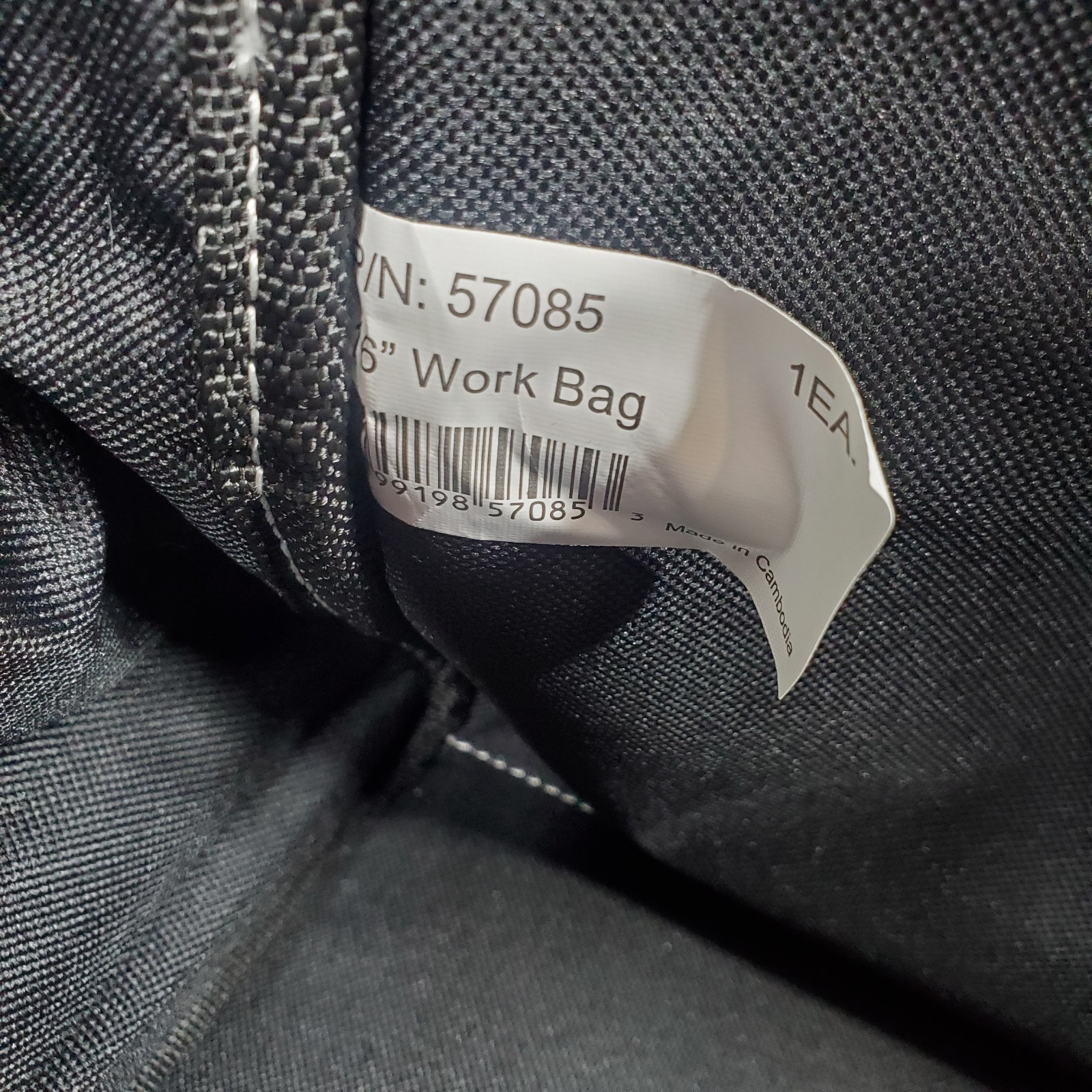 Work Tool Bag 16 inch 7 Pocket Black Dickies 57085 Brand New With Tag