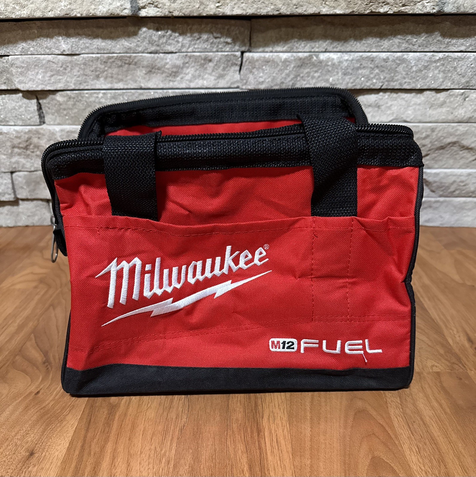 Milwaukee M12 FUEL Tool Bag Red/Black Zippered Carry Case with Handle