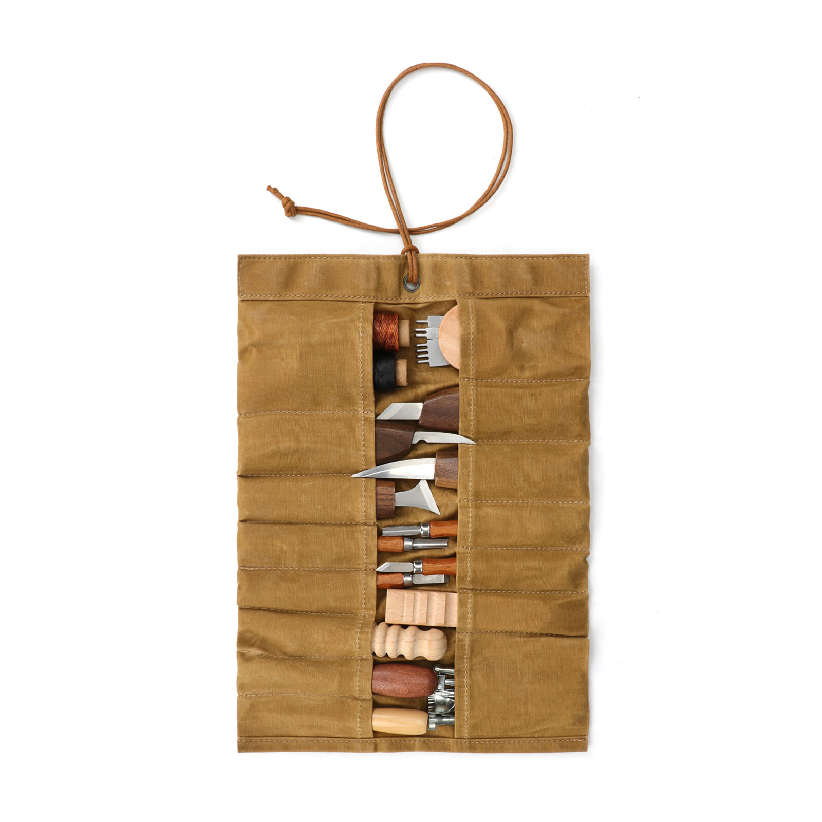 Roll up Canvas Tool Carry Holder Carving Knife Organizer Bag Handy Pouch in USA