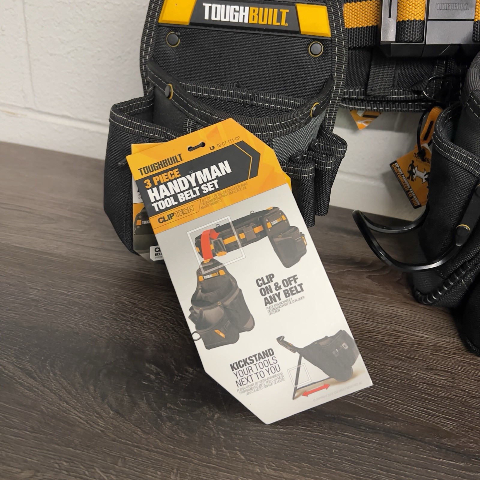 TOUGHBUILT CLIPTECH SERIES 3-PIECE HANDYMAN TOOL BELT SET TB-CT-111-CP BLK