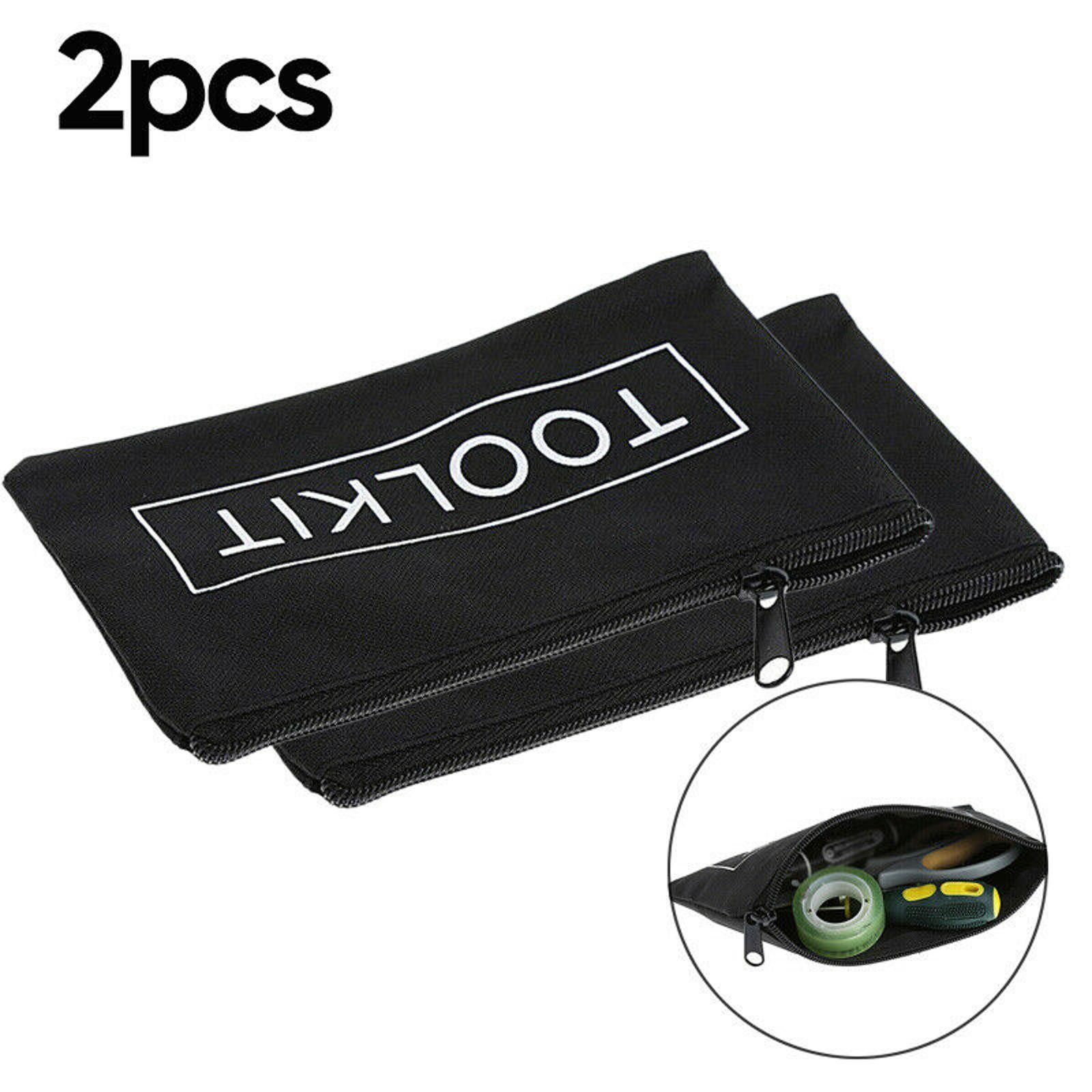 2Pack Lightweight Waterproof Oxford Cloth 600D Zipper Tools Pouch Storage Bag