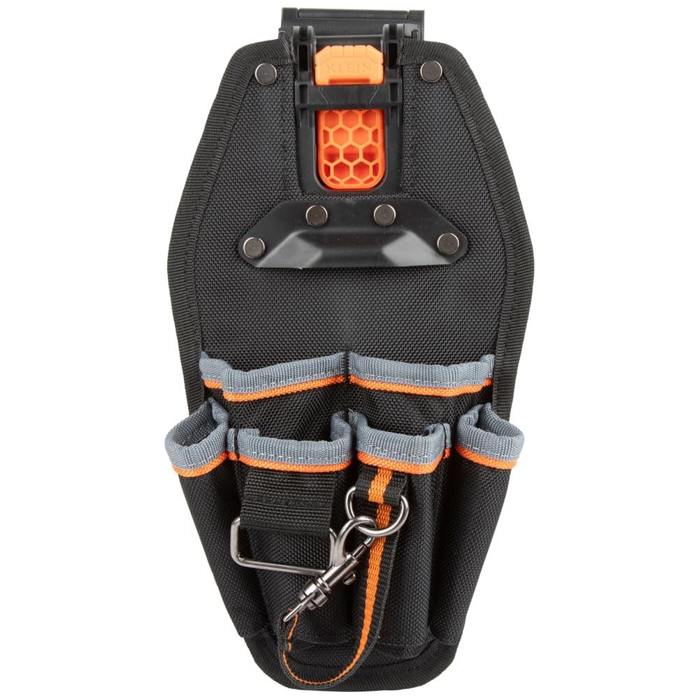Klein Tools Cloud Grey Utility Holster Pouch Quick Exchange 6 Pocket Heavy Duty