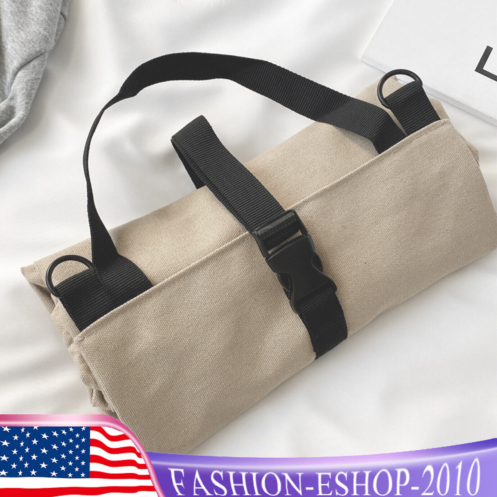 Multi-Purpose Roll Up Tool Bag Wrench Pouch Hanging Organizer Storage 5-Pockets