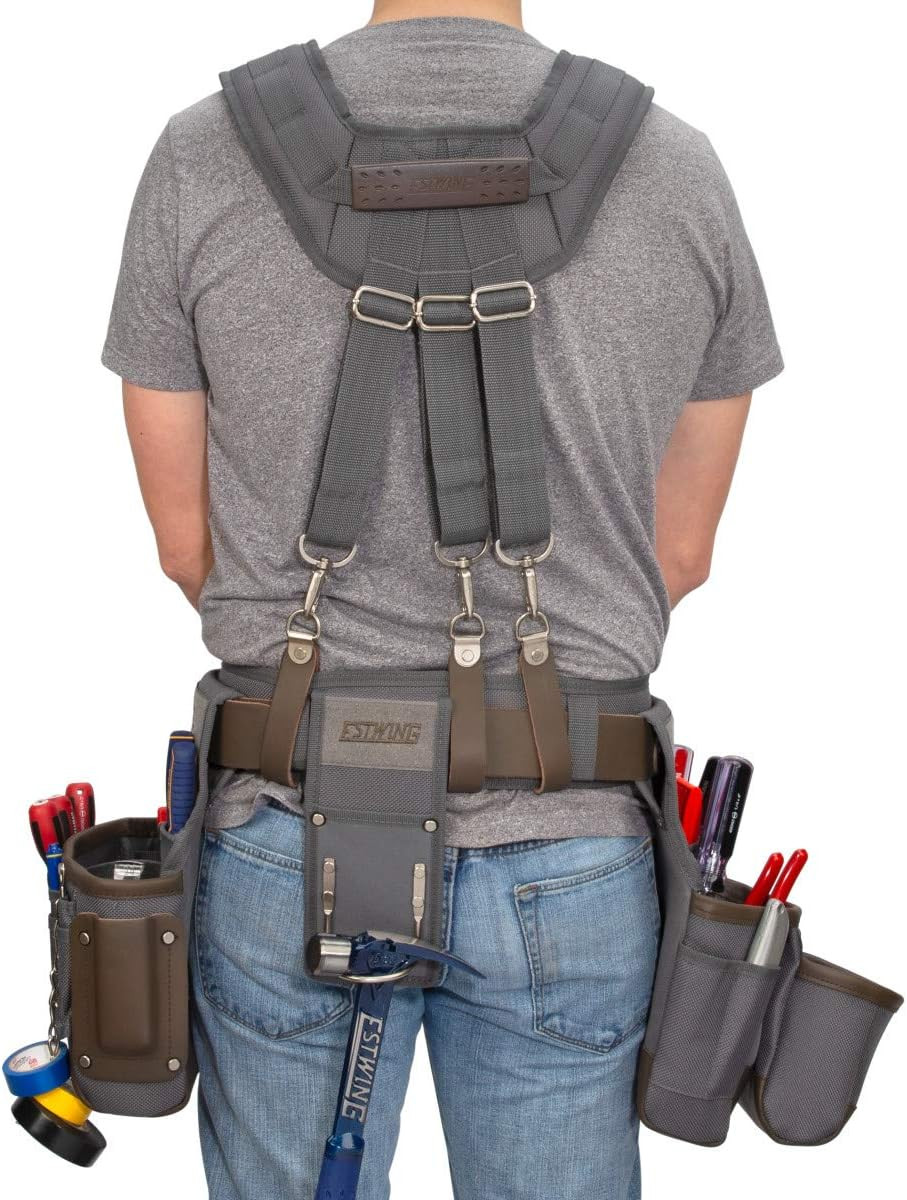 13-Pocket Electrician’S Tool Rig, Durable Construction, Cooling Mesh-Padded Susp