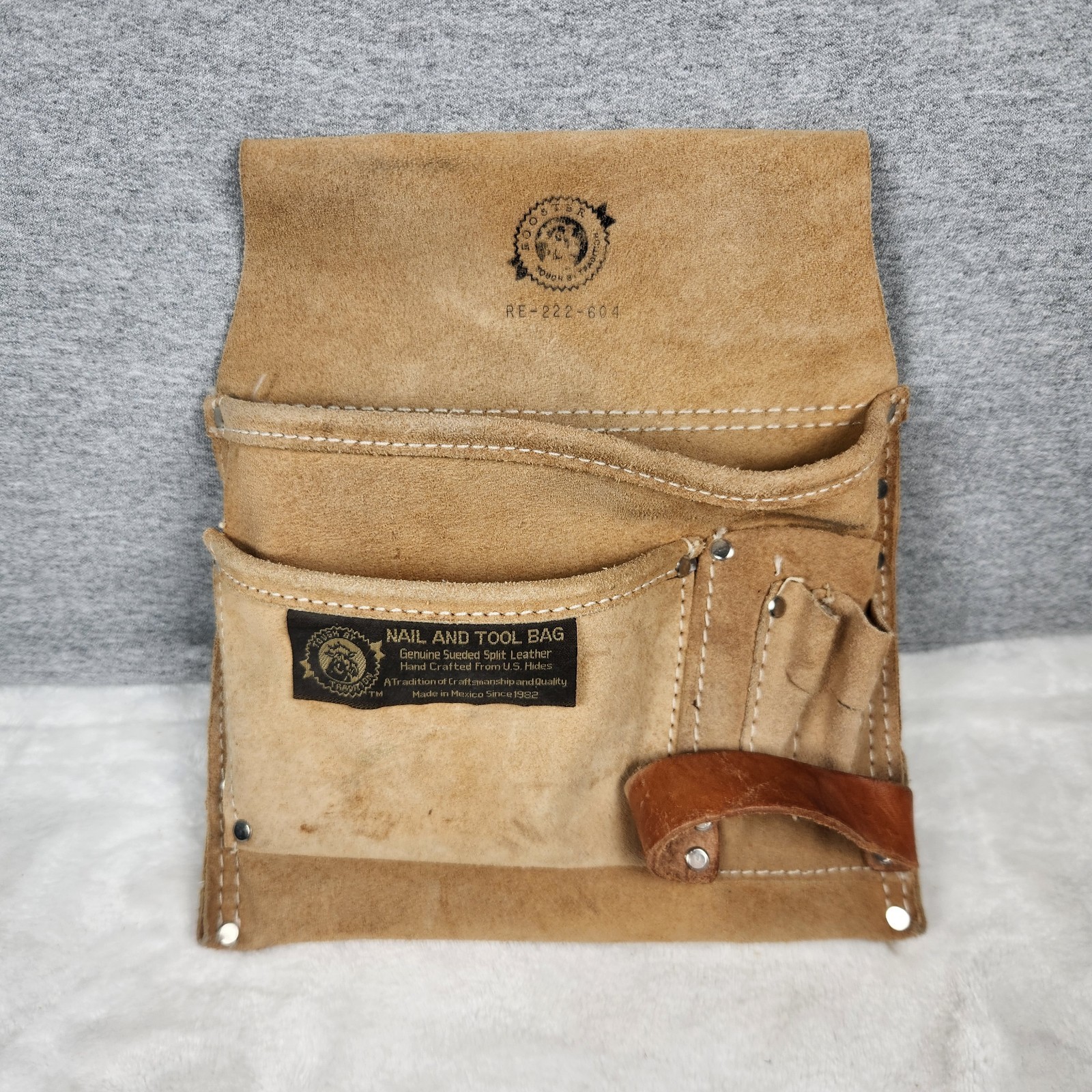 Rooster Leather Nail & Tool Bag RE-222-604 Hand Crafted In Mexico From USA Hides