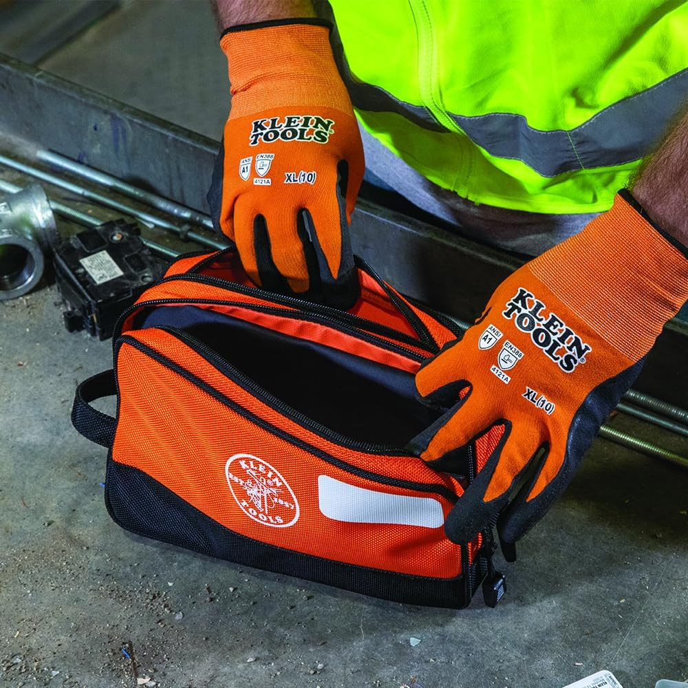 Tool Pouch, Dual Compartments, Heavy-Duty Tool Bag Organizer, Multipurpose Bag