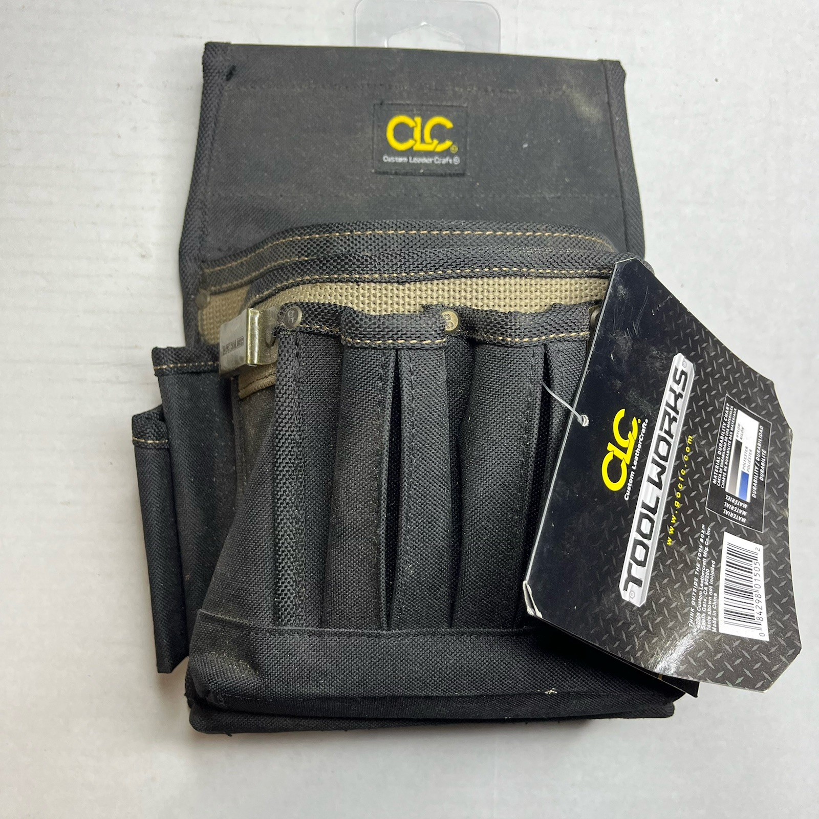 CLC 1505 3.5 in. W X 11 in. H Polyester Electrician’s Pouch 10 pocket Black/Tan