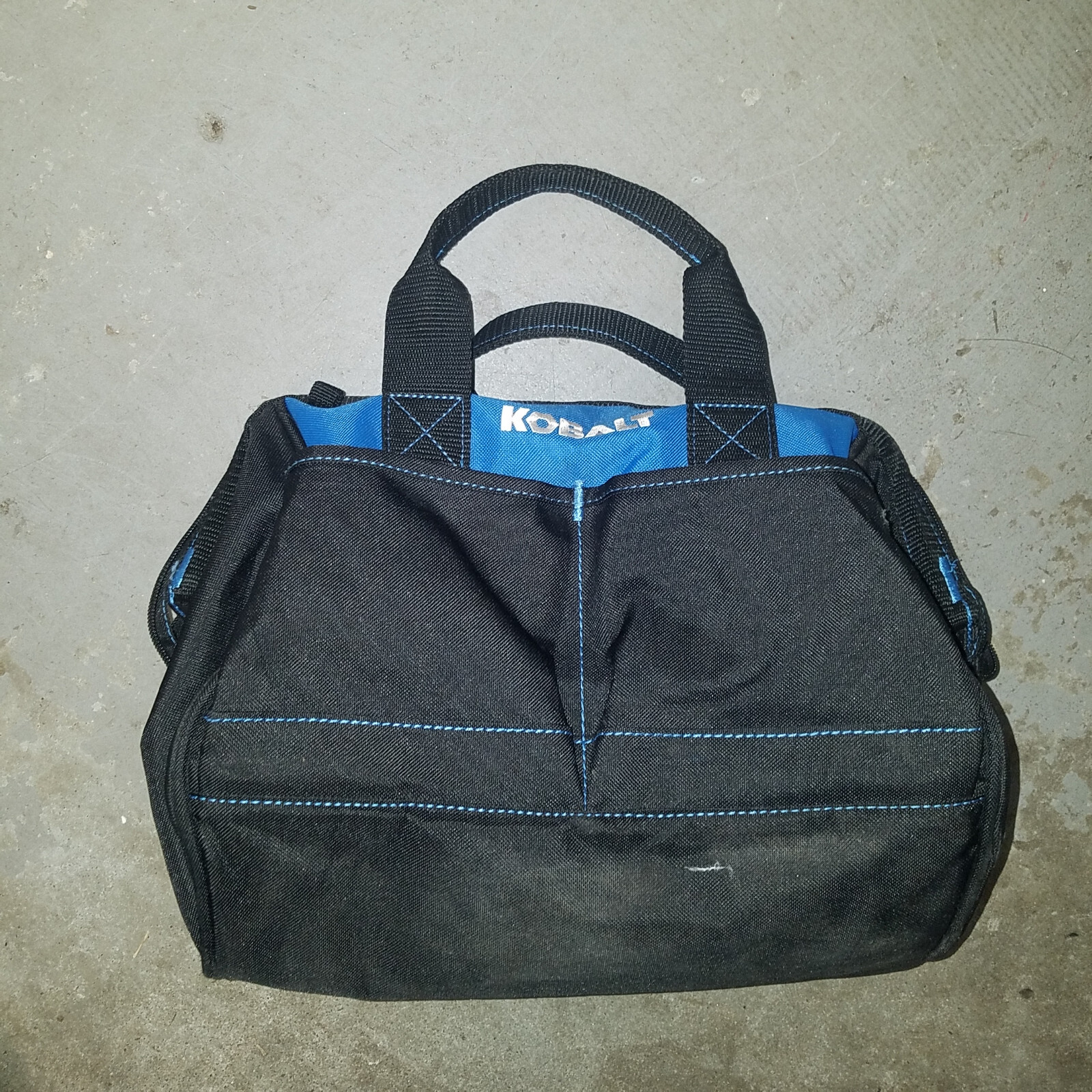 Kobalt Small Tool bag with zipper and outside pouches 12x7x8 carrier carry pouch