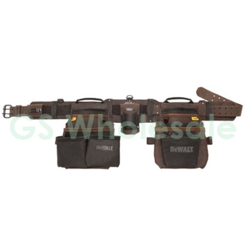 DeWalt DWST550113 Nubuck Leather Pouch Set 18-Pocket Tool Belt-Express