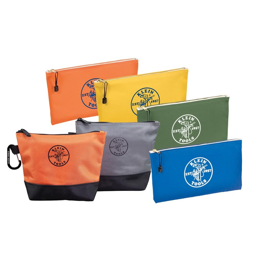 Klein Tools 80056 Tool Bag Storage Kit, 1680d Stand-Up and 6-Piece, Orange