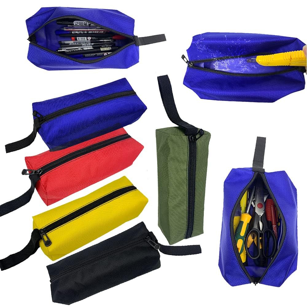 5 pcs Zipper utility waterproof canvas tool organizer bag screws nails bolts …