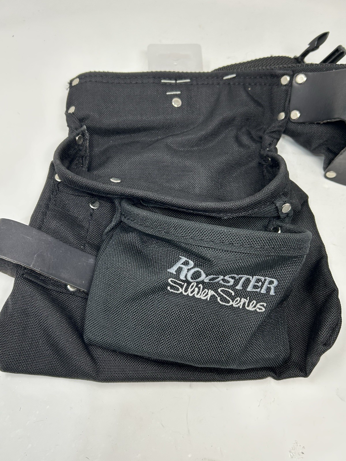 Rooster Silver Series Carpenters Tool Belt – Apron Black Cordura Nylon / Leather