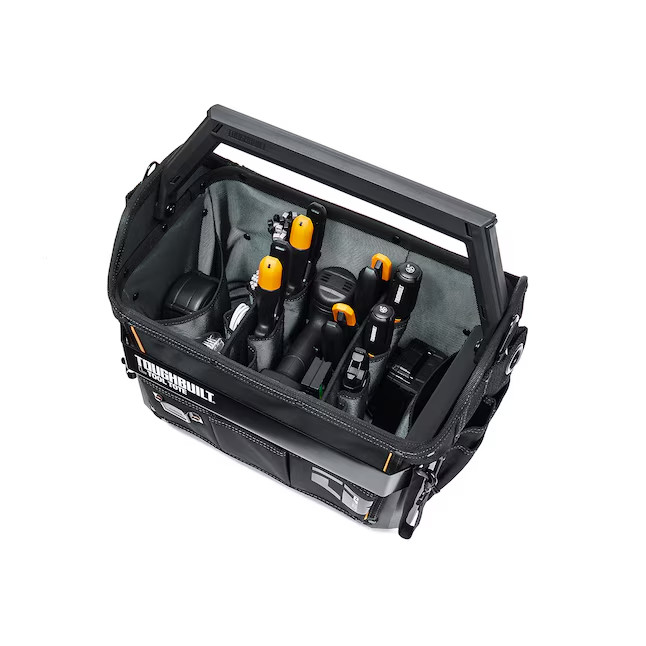 TOUGHBUILT Large Black Polyester 16-in W x 11.02-in D x 13.78-in L Tool tote
