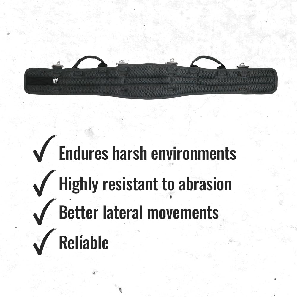 WOLF WTH2110 Heavy Duty Ballistic Padded Tool Work Belt Tongue Buckle