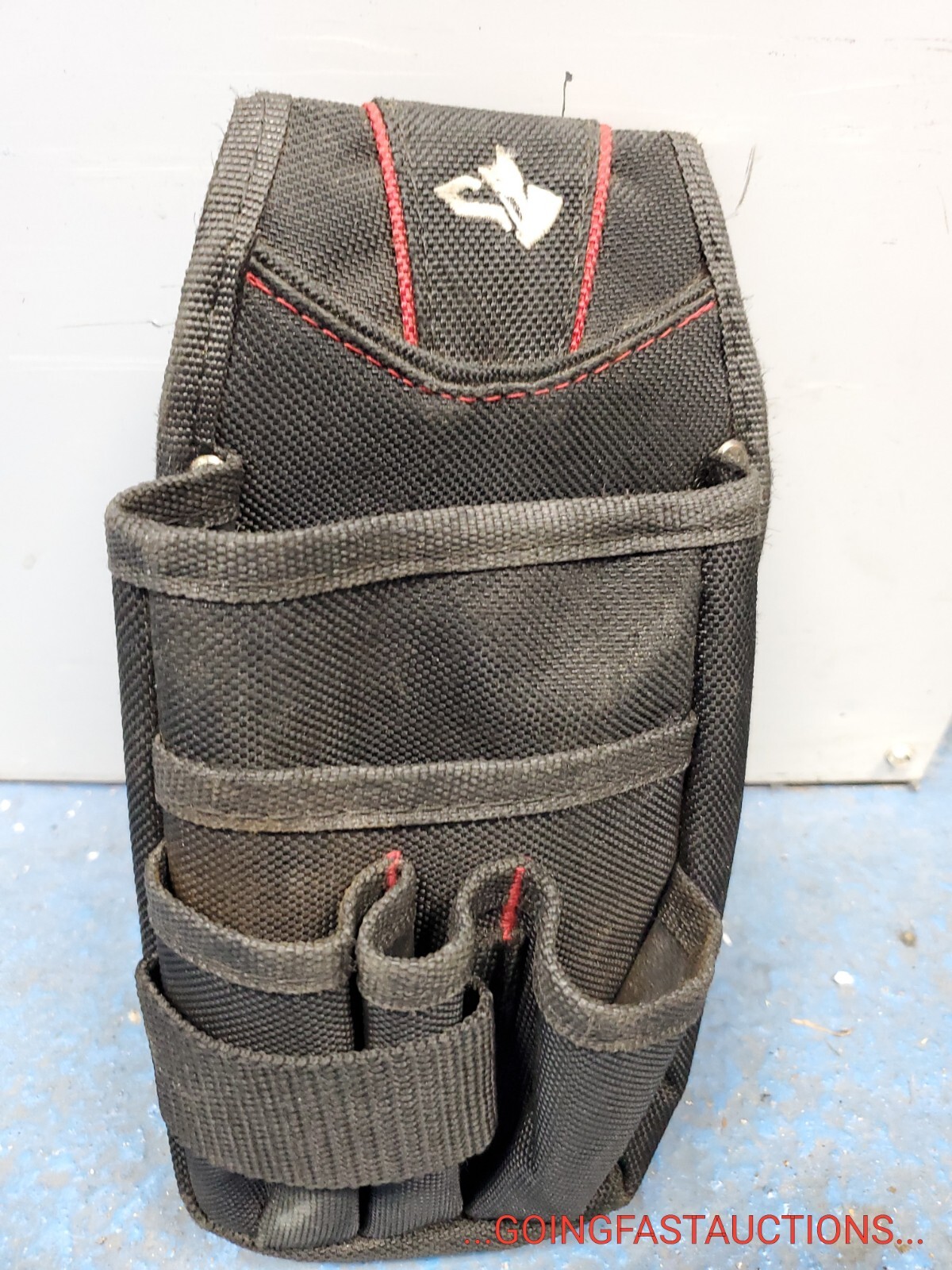 Husky 7-Pocket Utility Holster Tool Belt Pouch Bag Holder 5″ x 9.5″ Black Velcro