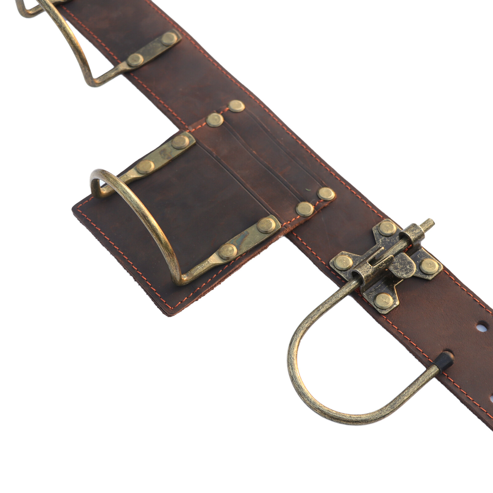 Leather 2inch Tools Belt Hammer Hooks Scaffolding Holder Drill Holster