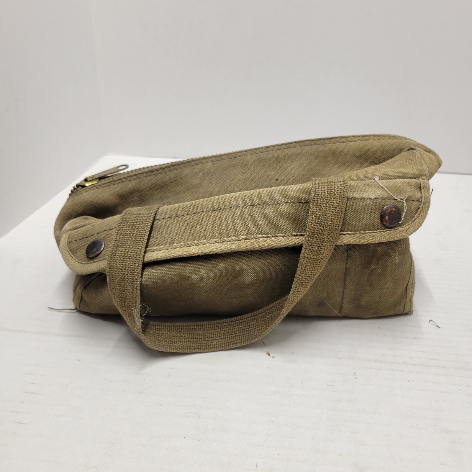 Condor Vintage Canvas Tool Bag Olive Drab Green Heavy Duty Utility Zipper Pouch