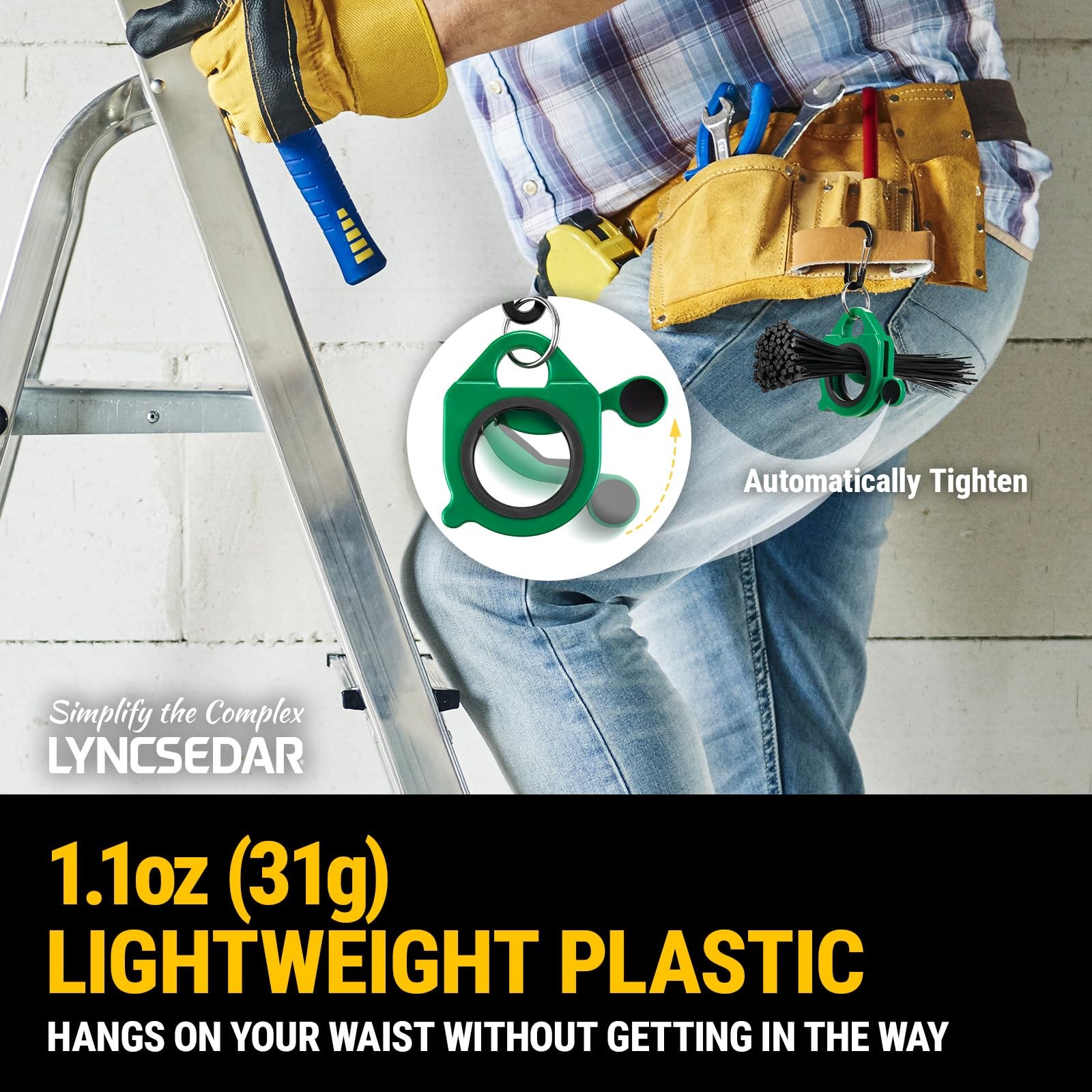 LYNCSEDAR Zip Tie Holder, 2-Pack Green Cable Holder 2-Pack,
