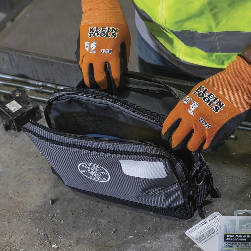 Tool Pouch, Dual Compartments, Heavy-Duty Tool Bag Organizer, Multipurpose Bag