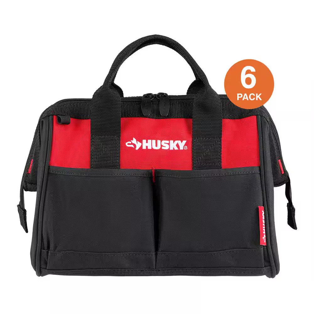 12 In. 4-Pocket Zippered Tool Bag (6-Pack)