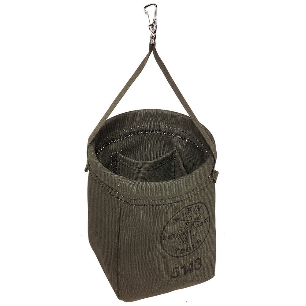 Klein Tools 5143 #10 Canvas Tapered Bottom Tool Bag 2 Interior Pockets