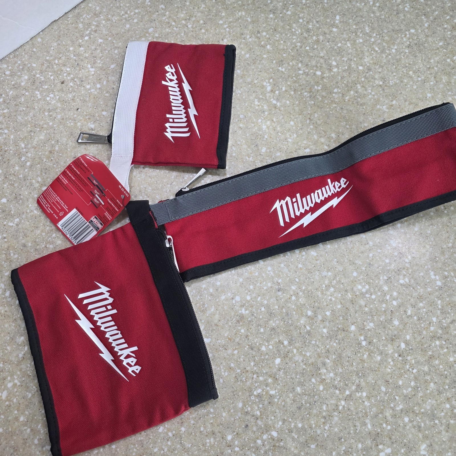 Milwaukee 14 in., 8 in. & 6 in. Multi-Size Zipper Tool Bags in Red (3-Pack)