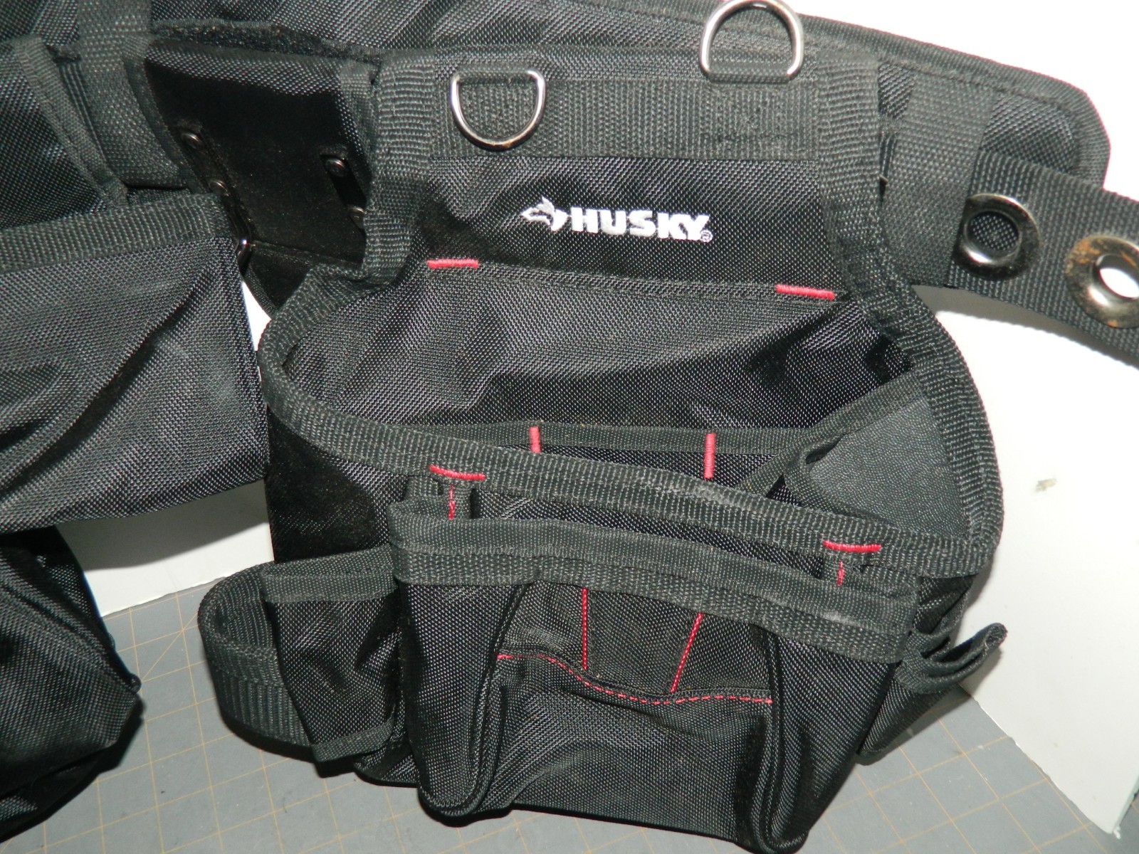NEW Husky Framers Suspension Rig Work Tool Belt w/Suspenders 18 Pockets Nylon