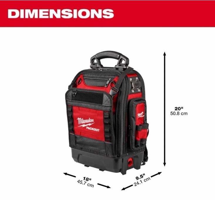 Milwaukee 48-22-8303 PACKOUT Structured Backpack ~ Modular Storage ~ BRAND NEW!!