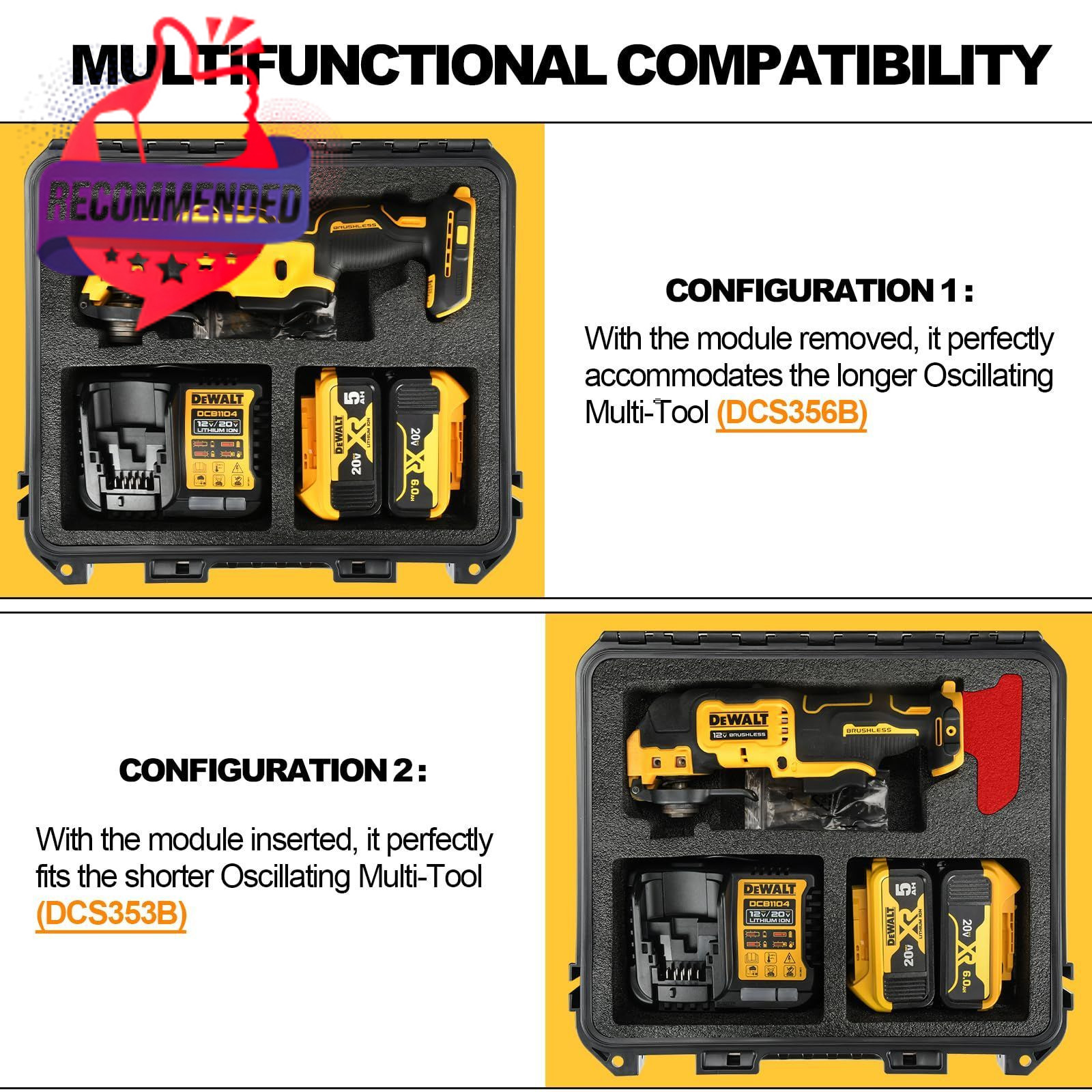 Waterproof Hard Medium Tool Case – Yellow/Black