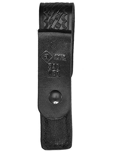 Aker Leather 548LED Flashlight Holder, Black Basketweave Duty Belt Holster, F…