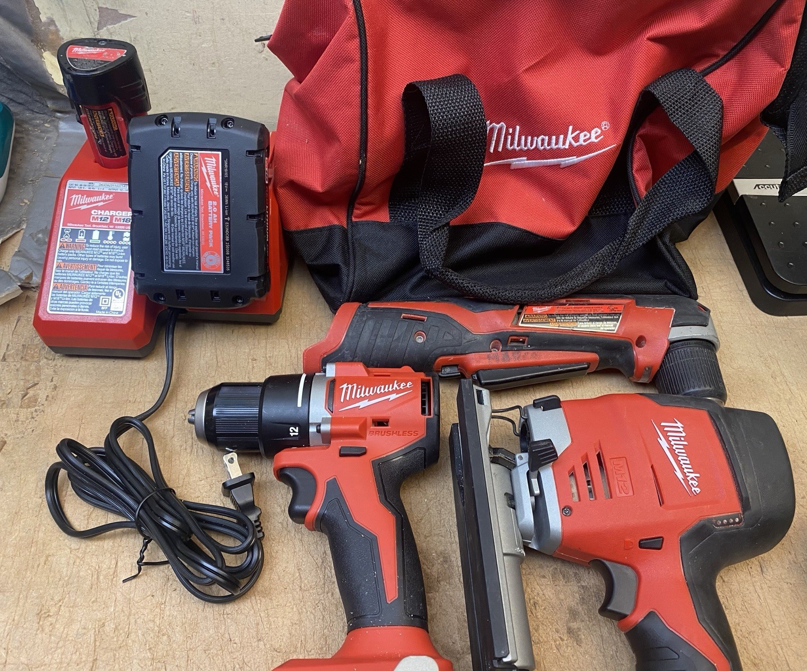 Milwauke Tool Set 2746-20/3601-20/2415-20 M18 2 AH and M12 1.5 AH Battery
