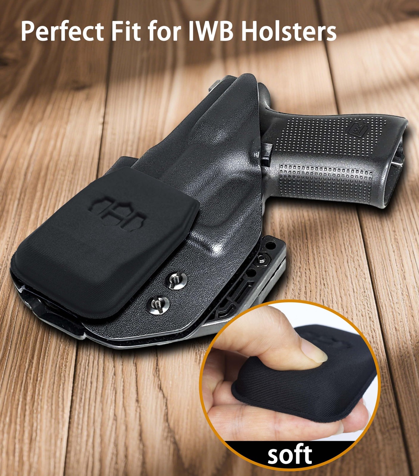 HOGIKUO Holster Wedge Kit for IWB Holster,3 Sizes Universal Foam Pad,Sweatproof