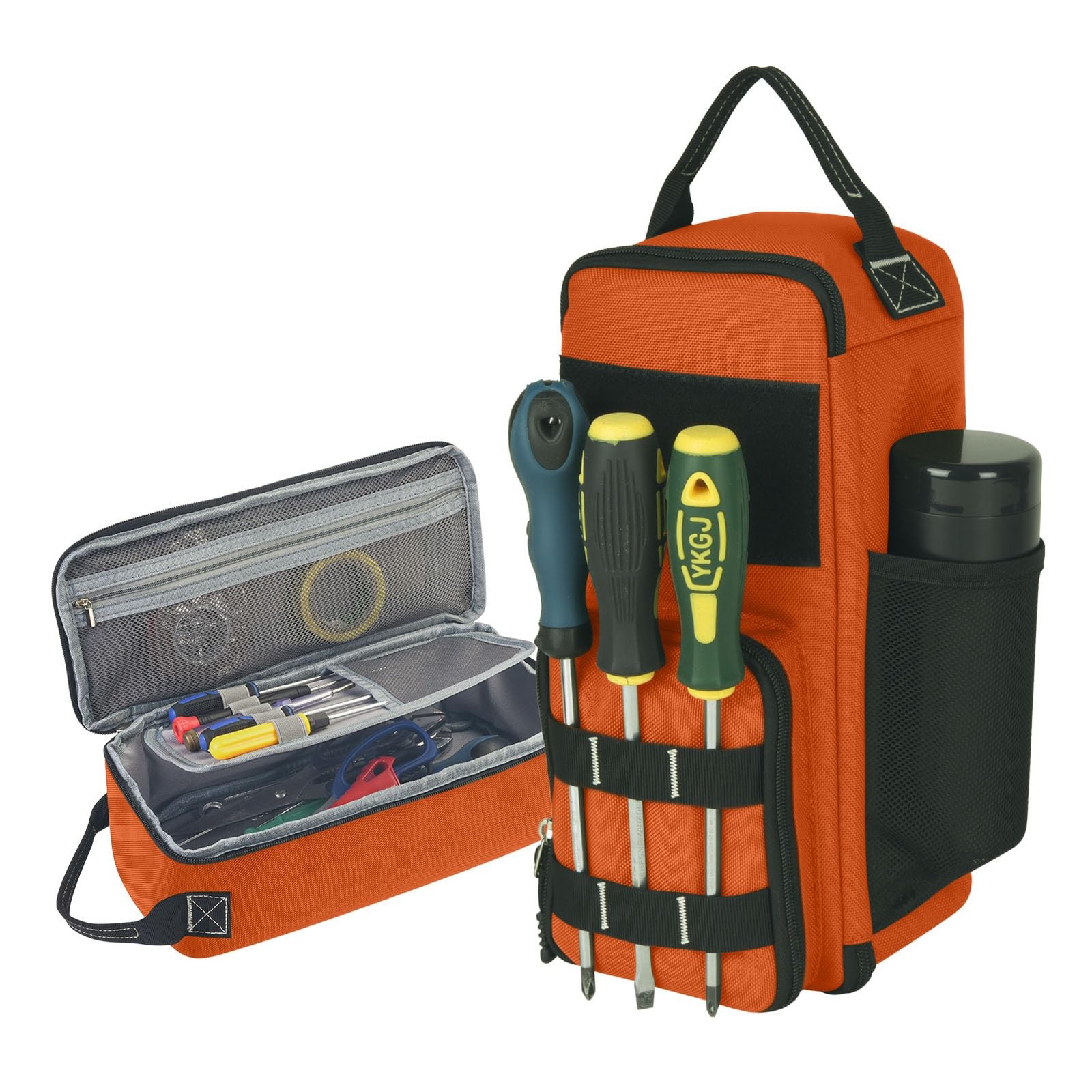 12.6″ Small Tool Bag Pouch for Men with Multiple Pockets, Waterproof Heavy Du…
