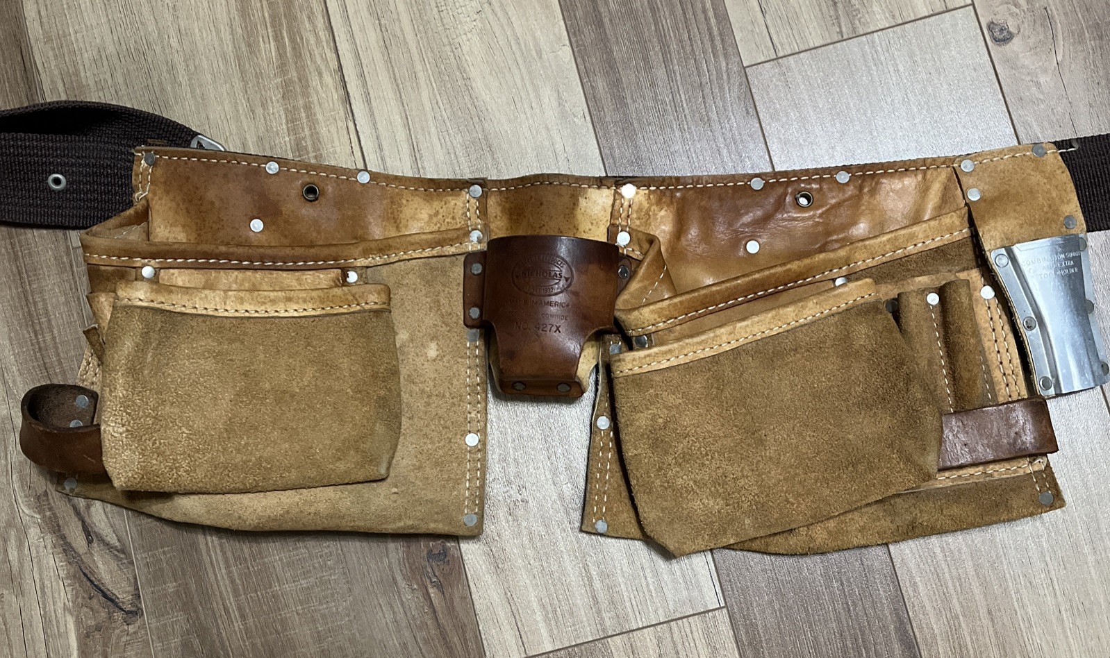 Nicholas Tool Belt – 427X Work Gear Split Top Grain Cowhide Leather MADE USA