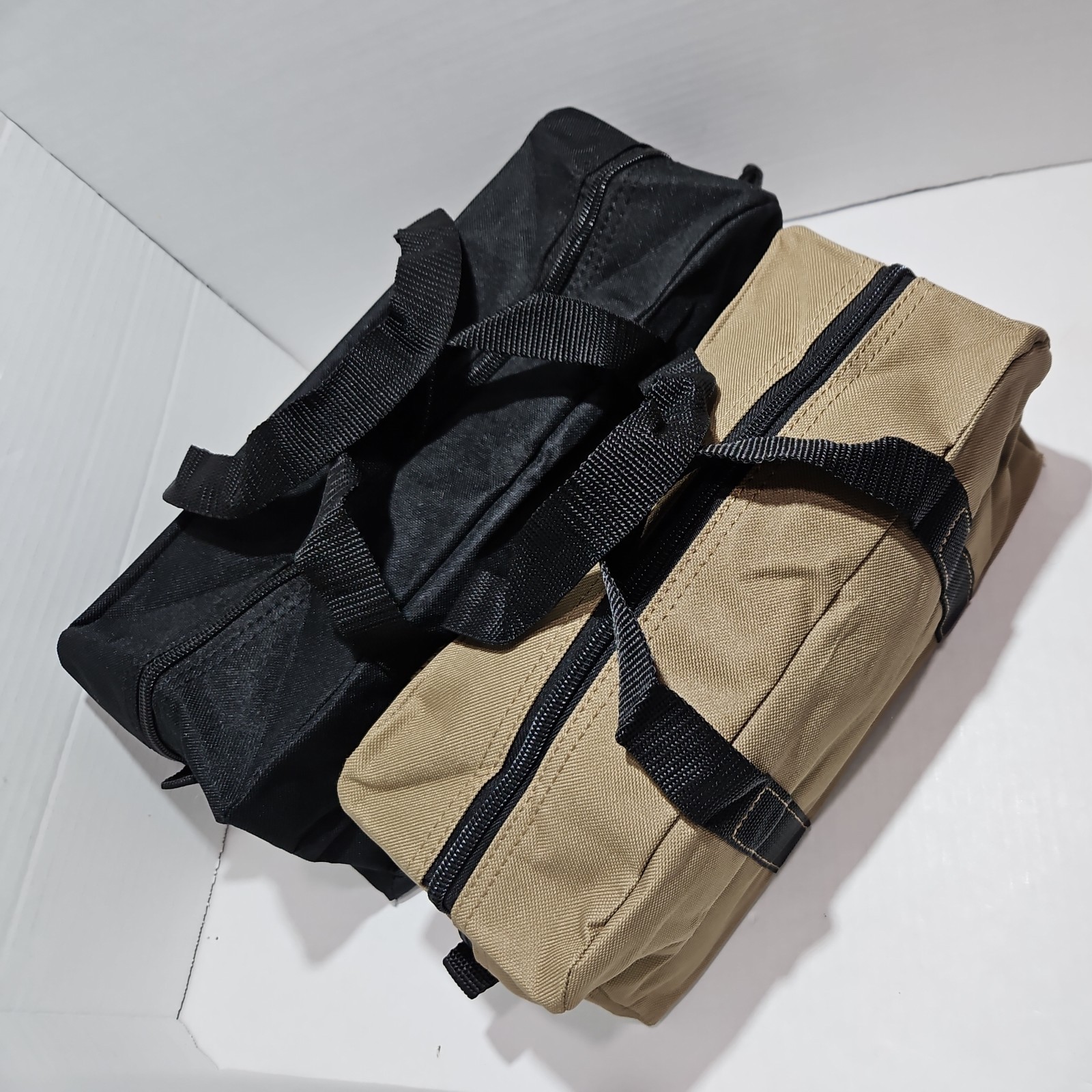 2 multi-purpose bags CLC Work Gear Tool Works Black and Tan Zipper Closure