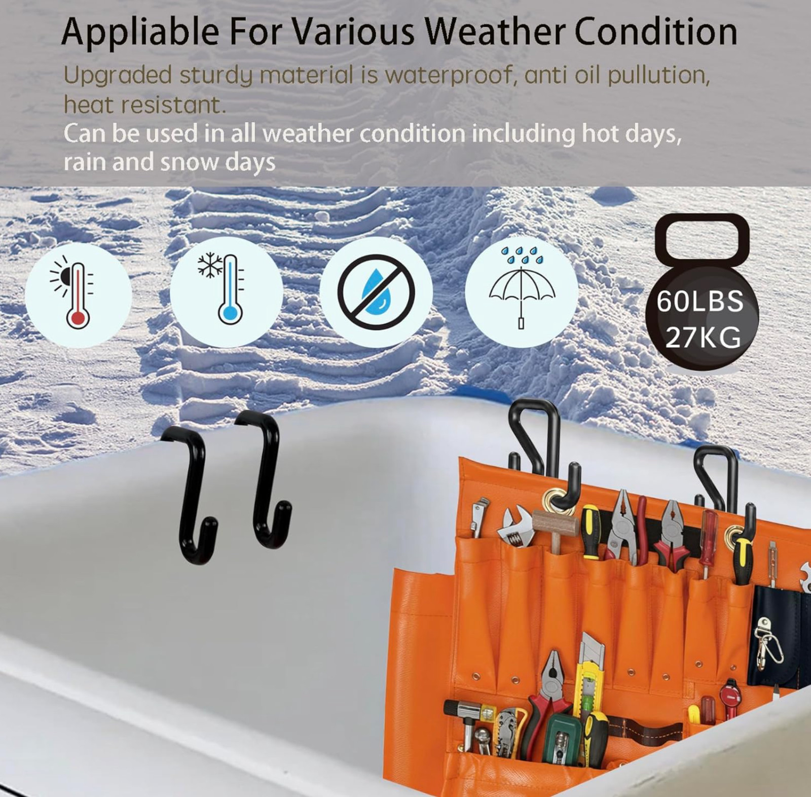KEAIOMO Lineman Tool Board & 16-Pocket Aerial Apron – Pro Bucket Truck Organizer
