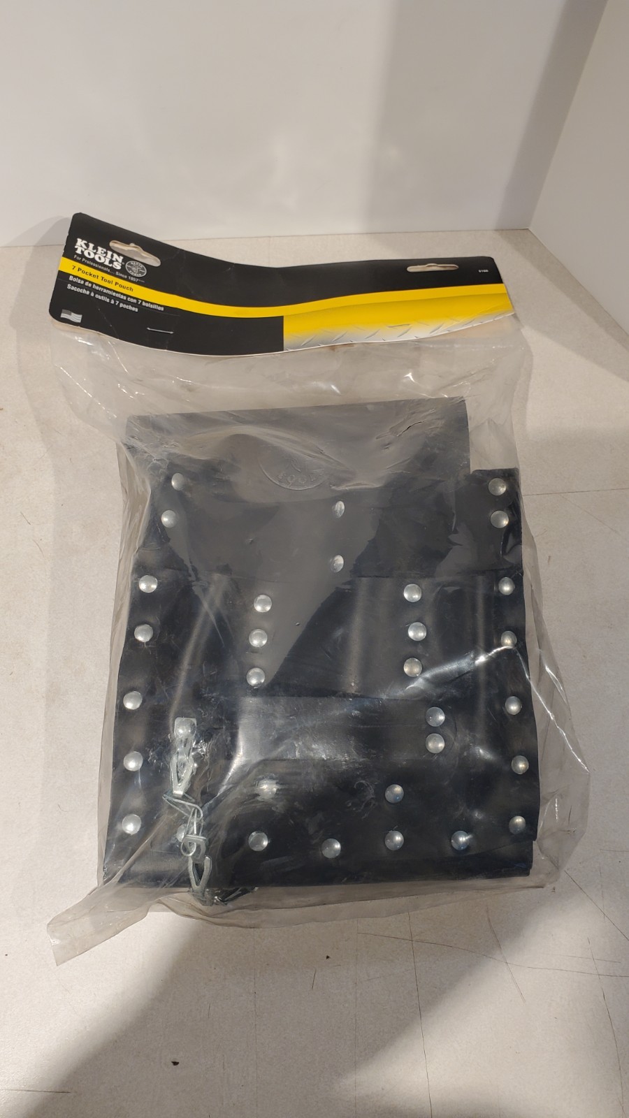 Klein Tools Electrician’s Pouch 5166 7 Pockets Leather W/ Hammer Loop🔨Black NEW