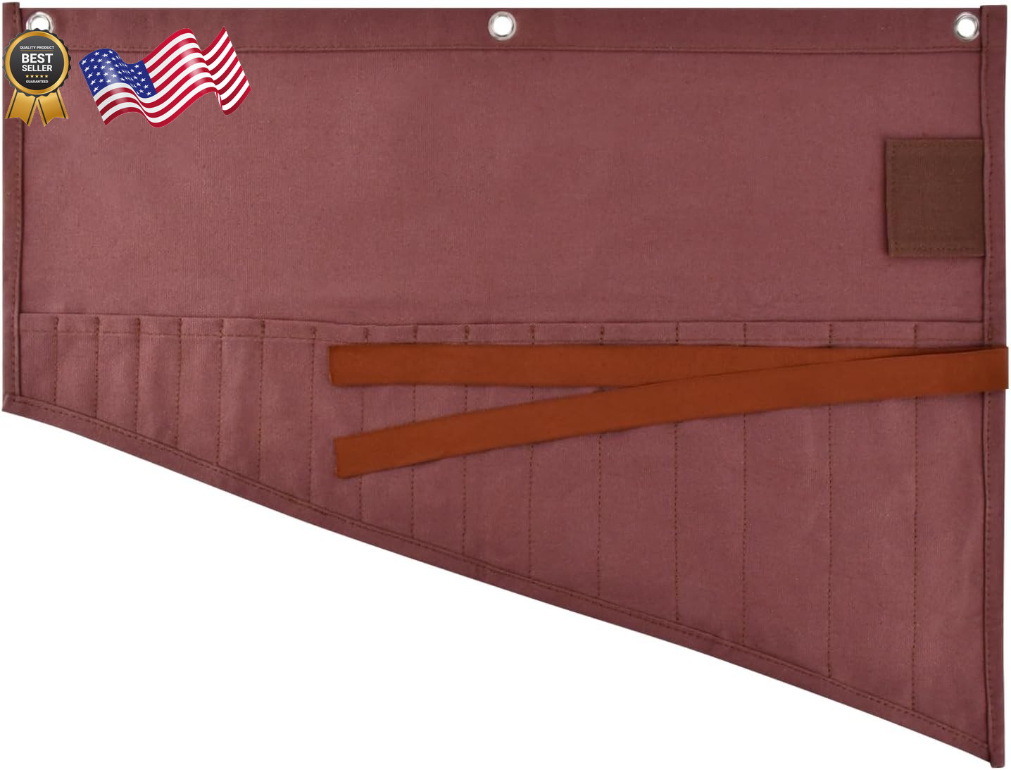 16 Pockets Wrench Roll Organizer Roll up Tool Bag, Multi-Purpose Wrench Roll Po