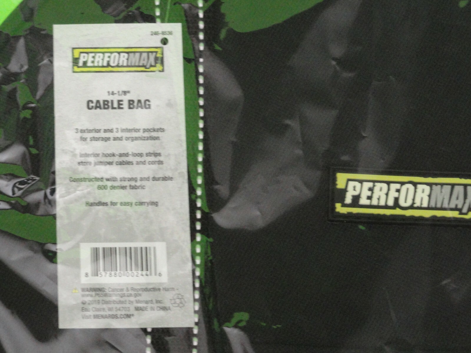 14″ Performax Jumper Cable Bag Pockets Easy Carry Handle Battery Power Cords Car
