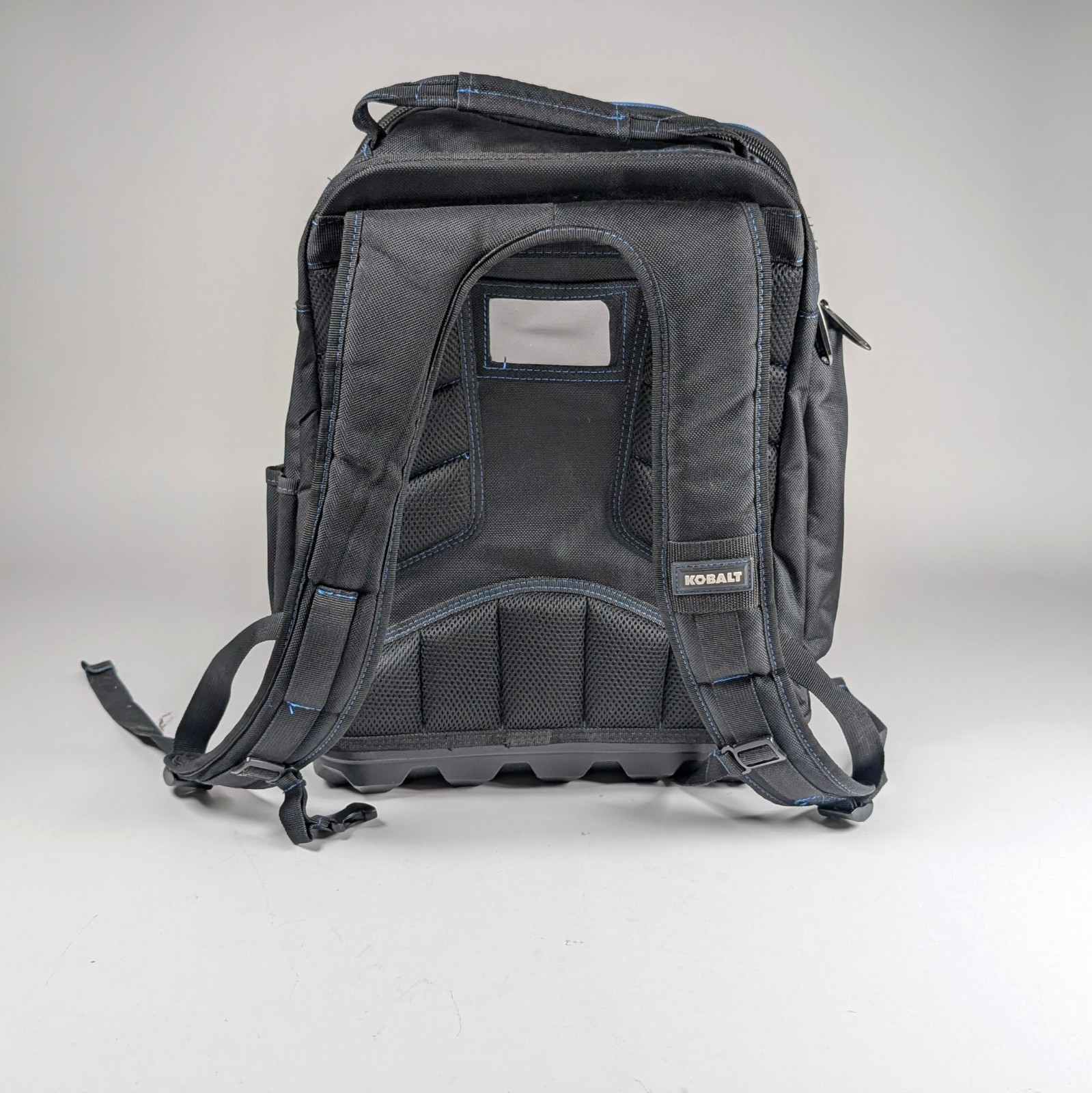 Kobalt Heavy Duty Tool Backpack Black Blue Molded Base Organizer Bag