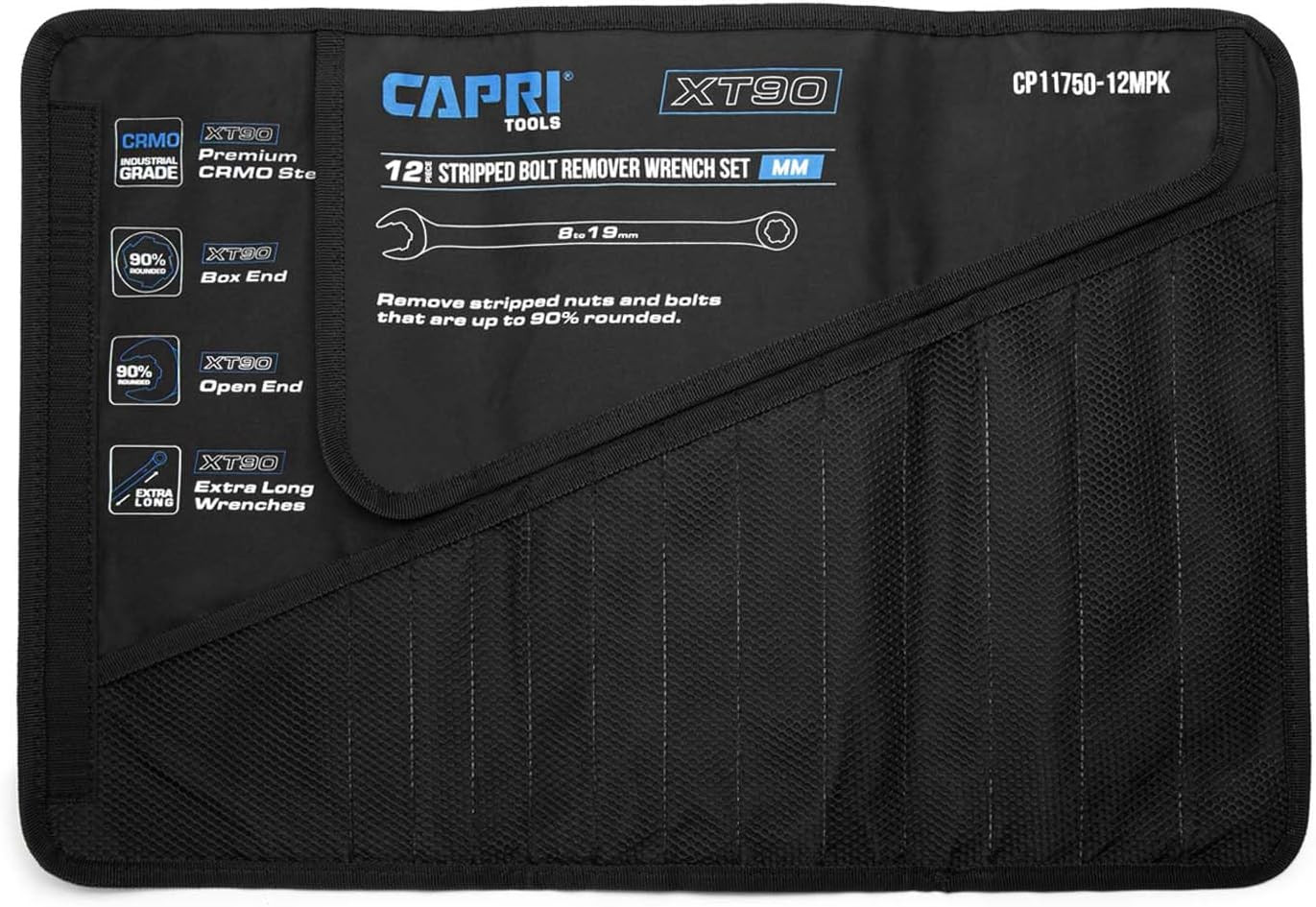 Wrench Roll Up Pouch for Extra-Long Wrenches, Deep Pockets