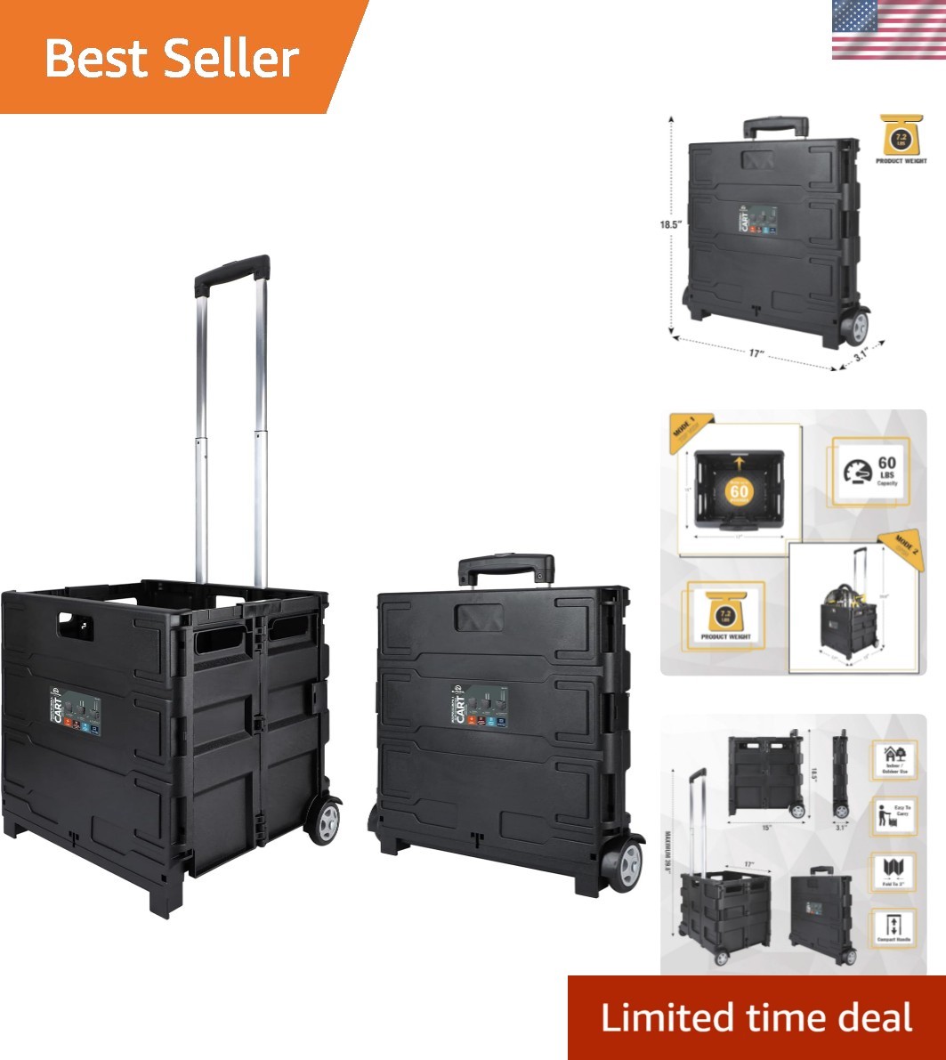 Compact 85-010 Grand Pack-N-Roll: Lightweight Storage Cart, 80 LB Load Capacity